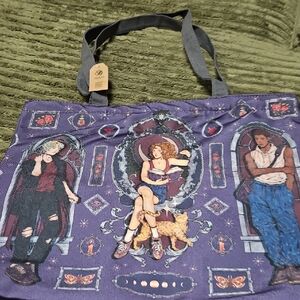 Purple Graphic Tote Bag